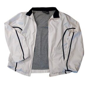 Head Tennis White with Black Trim Windbreaker Jacket Size XL Women’s Vintage